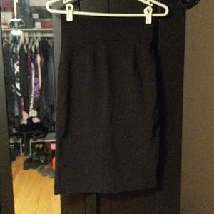 Vintage Spring Street Black Pencil Skirt